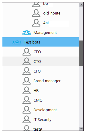 Список WUI с данными